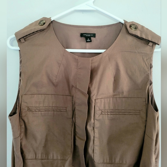 Ann Taylor Women's Military Sleeveless Midi Dress Size 8 - Picture 4 of 10